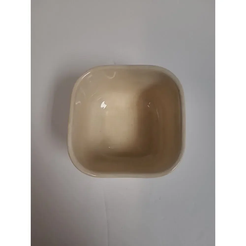 Universal Cambridge Oven Proof Square Dish Orange Flower Mid Century Vintage